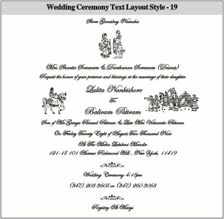Hindu Wedding Reception Invitation Wording In Hindi