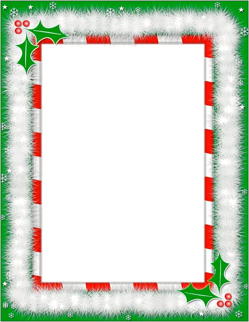 Holiday Border Templates For Microsoft Word