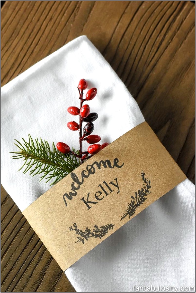 Holiday Place Card Template Free Download