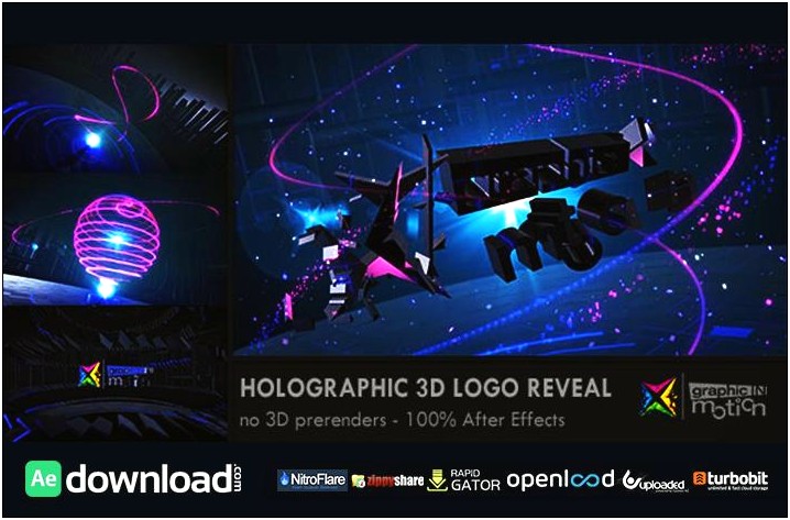 Holographic Logo After Effects Templates Download