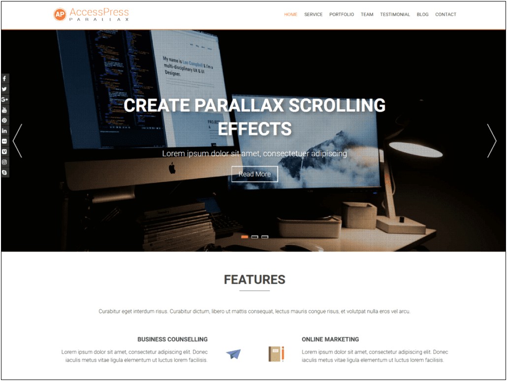 Horizontal Parallax Scrolling Template Free Download