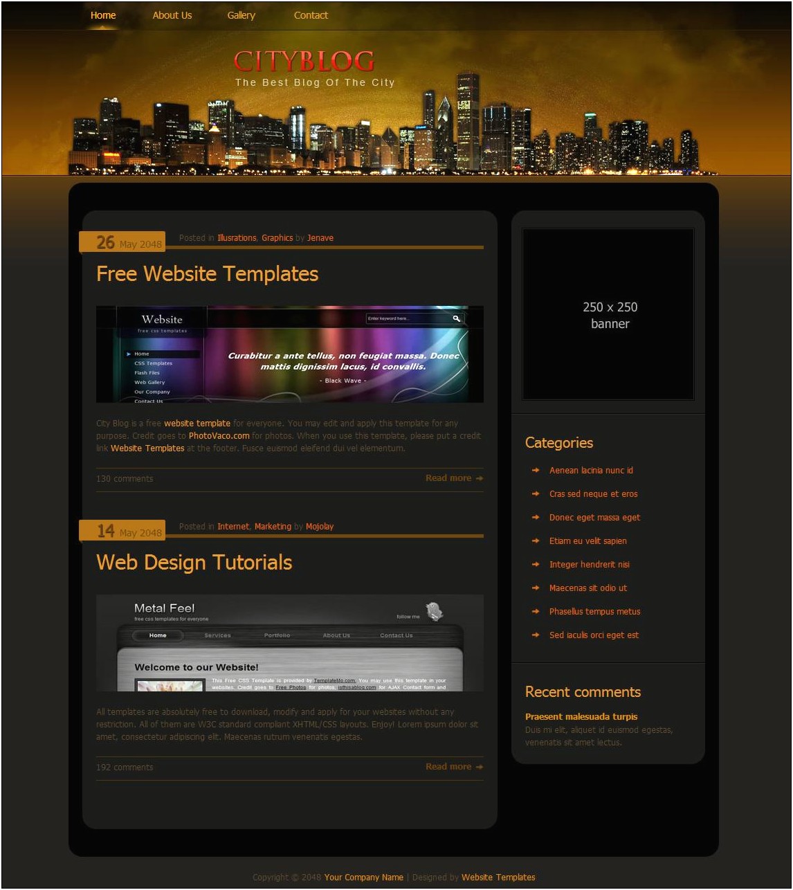 Html5 Css3 Blog Template Free Download