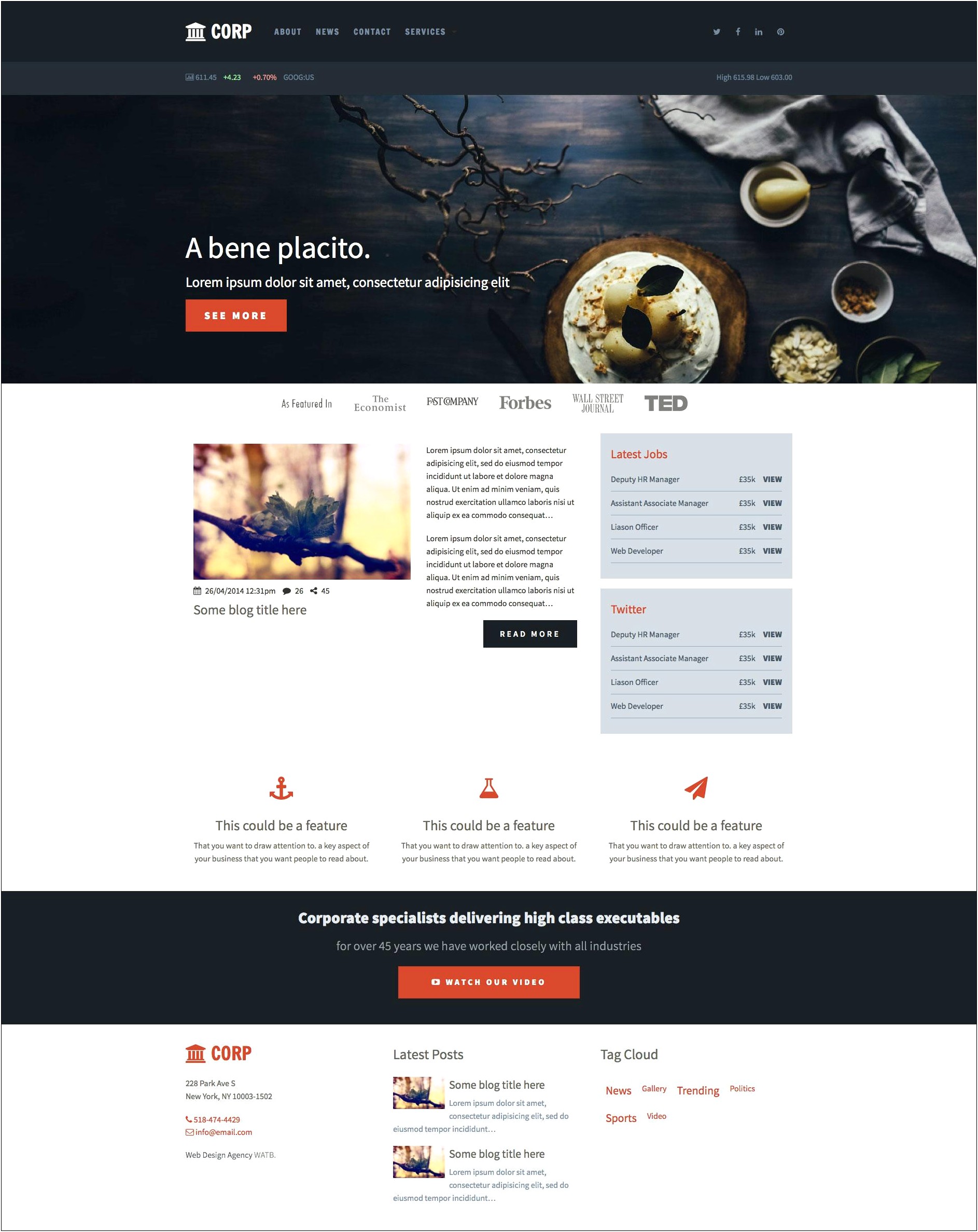 Html5 Responsive Business Templates Free Download