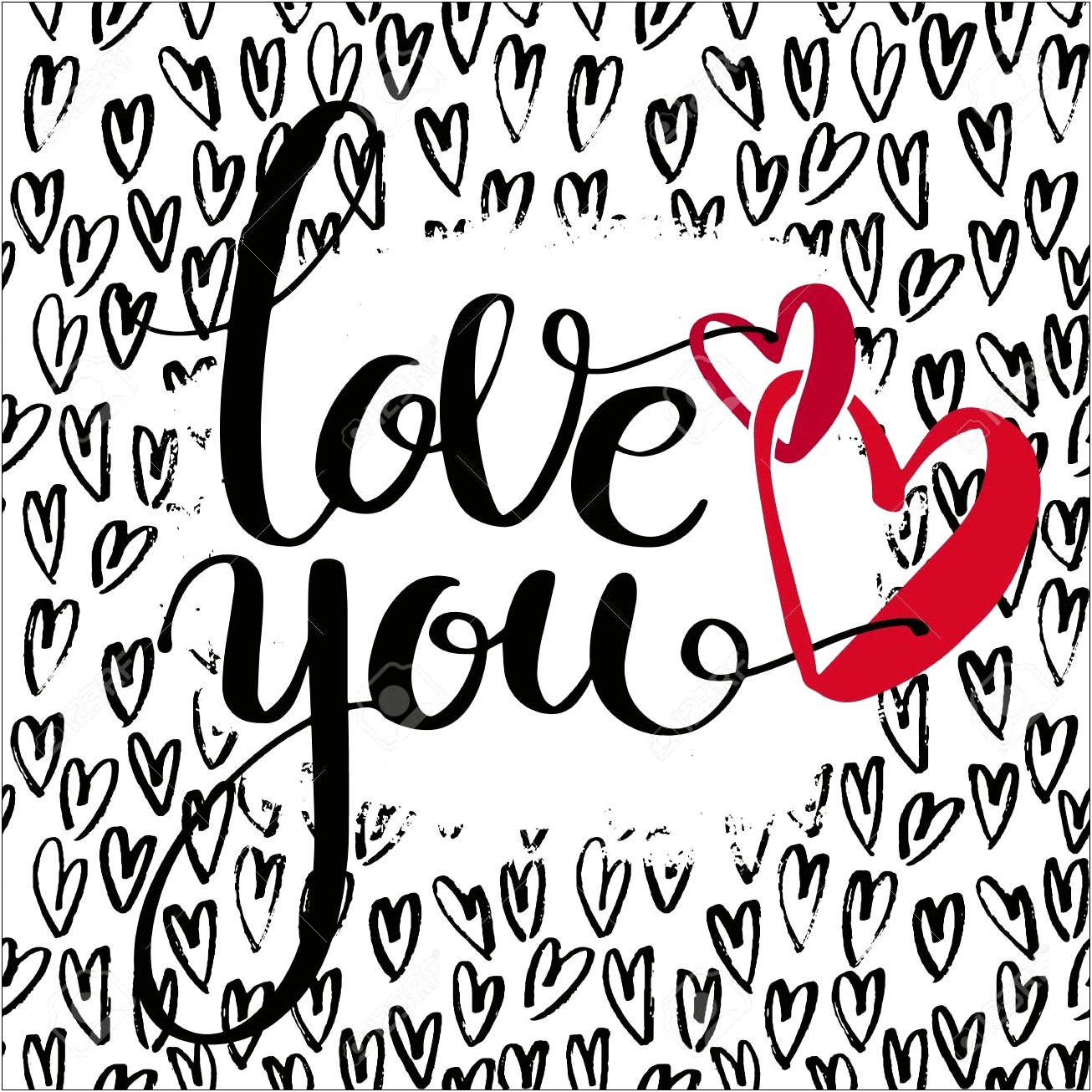 I Love You Card Word Template