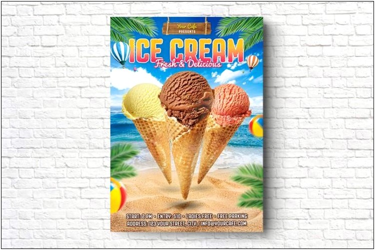 Ice Cream Fundraiser Flyer Templates In Word