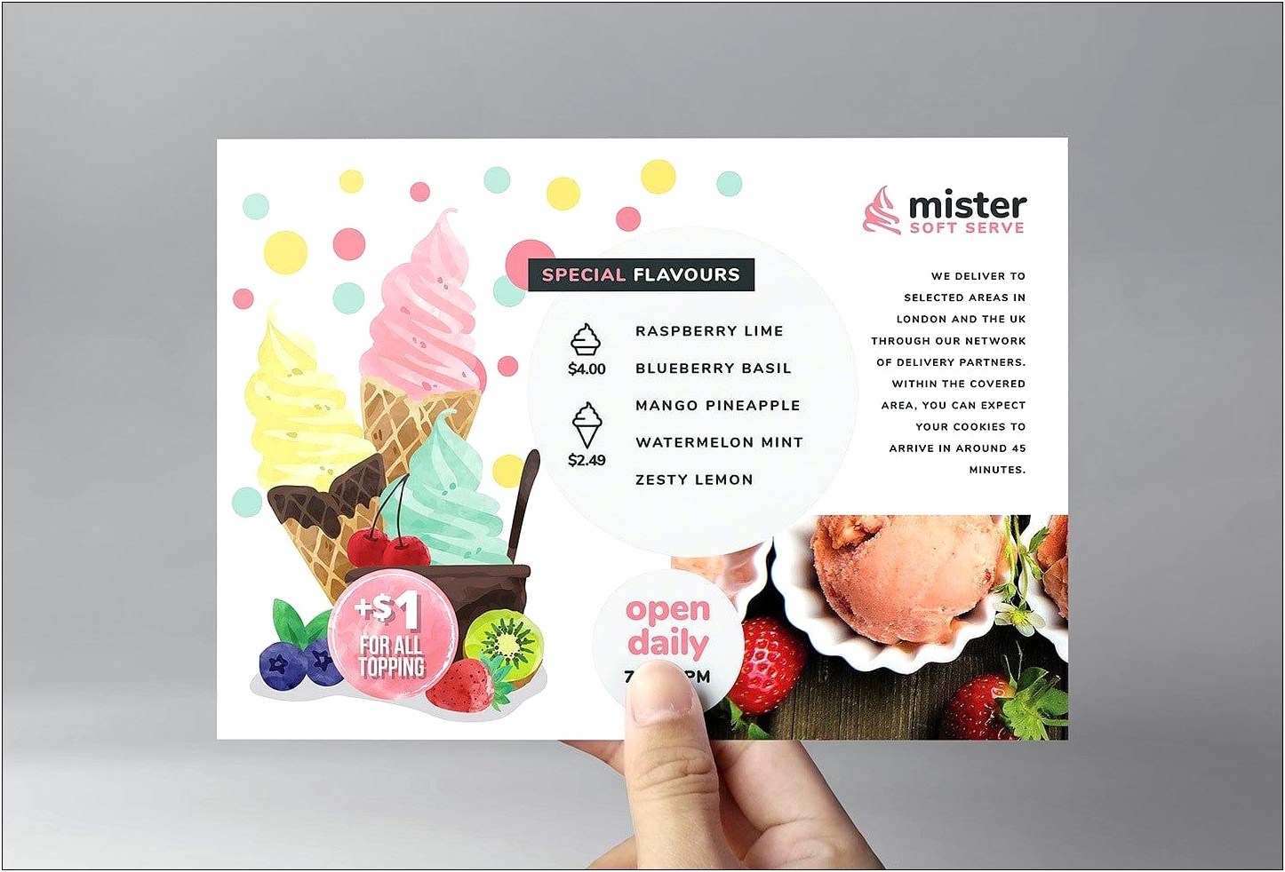 Ice Cream Poster Template Free Download