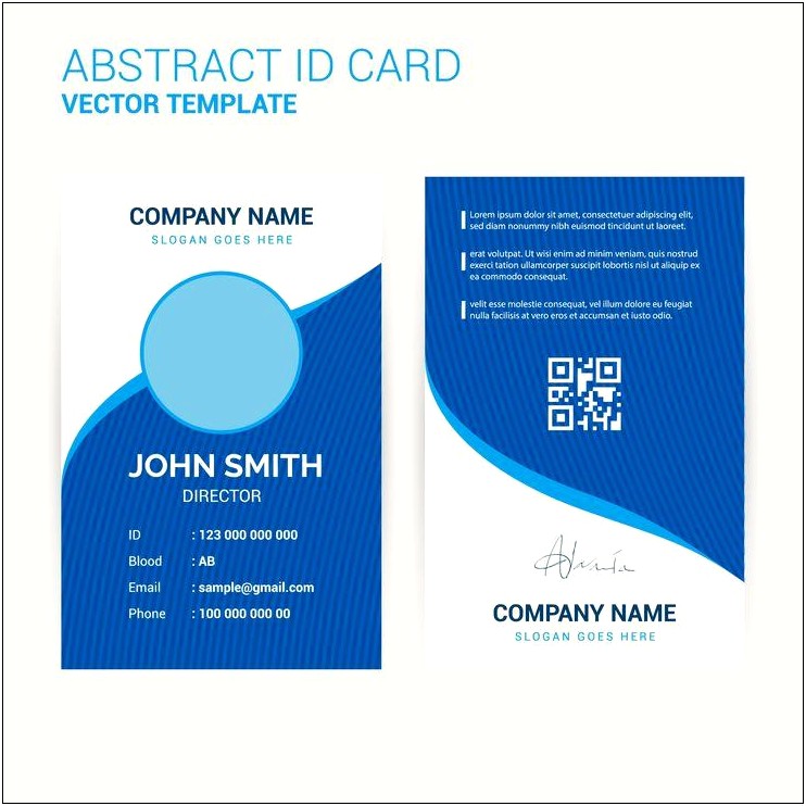 Id Card Vector Template Free Download