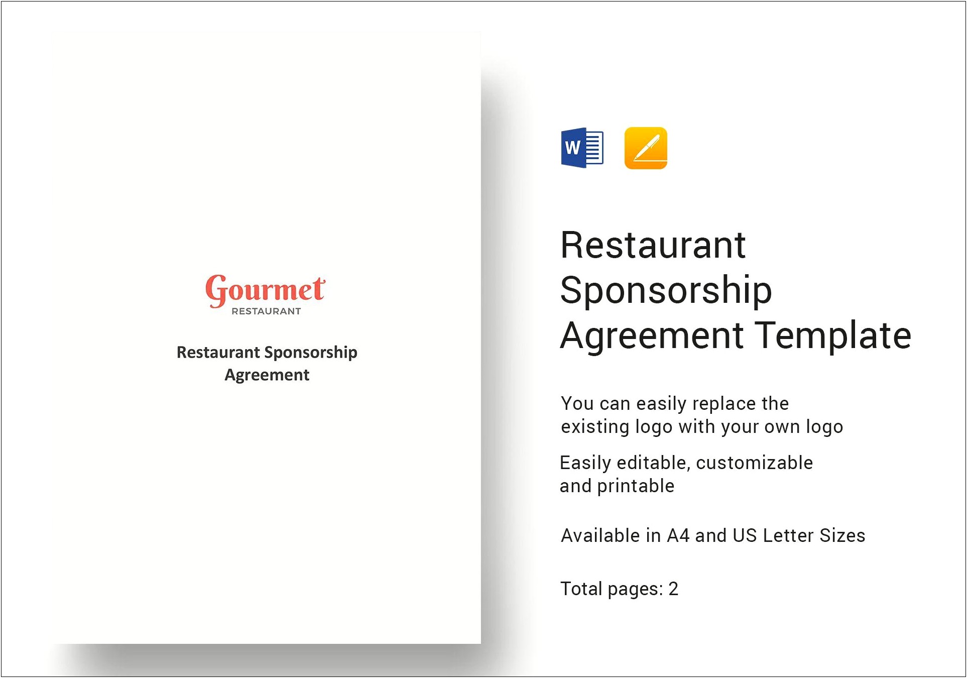 In Kind Sponsorship Agreement Template In Word