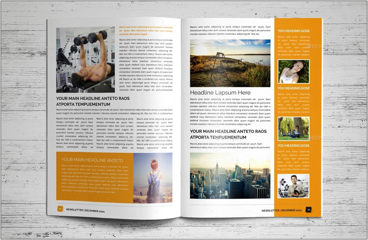 Indesign Newsletter Template Free Download 8pages