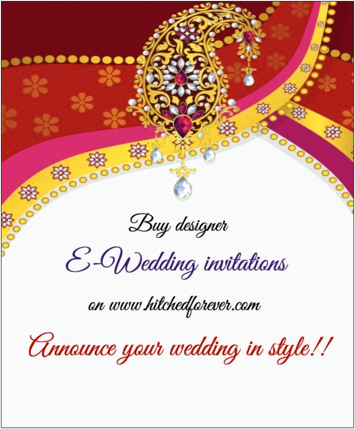 Indian E Wedding Invitation Cards Free