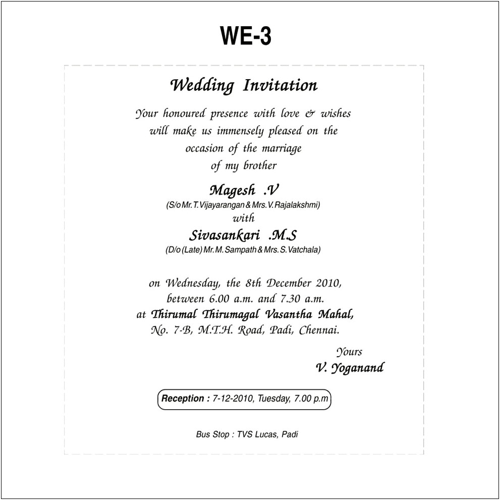 Indian Hindu Wedding Invitation Wording For Friends
