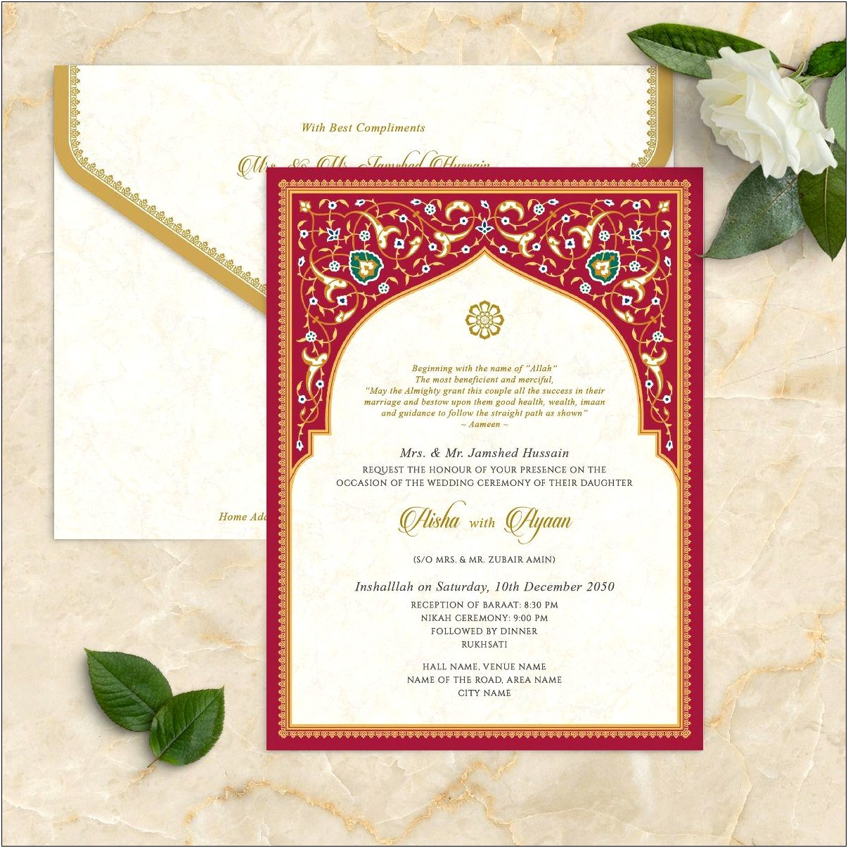 Indian Muslim Wedding Invitation Wording In English