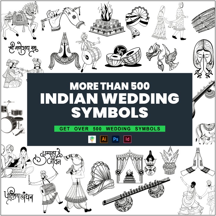 Indian Wedding Invitation Designs Clip Art