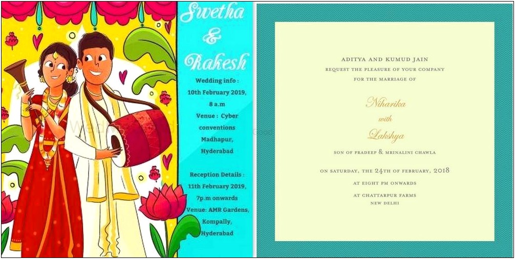 Indian Wedding Invitation Email To Colleagues