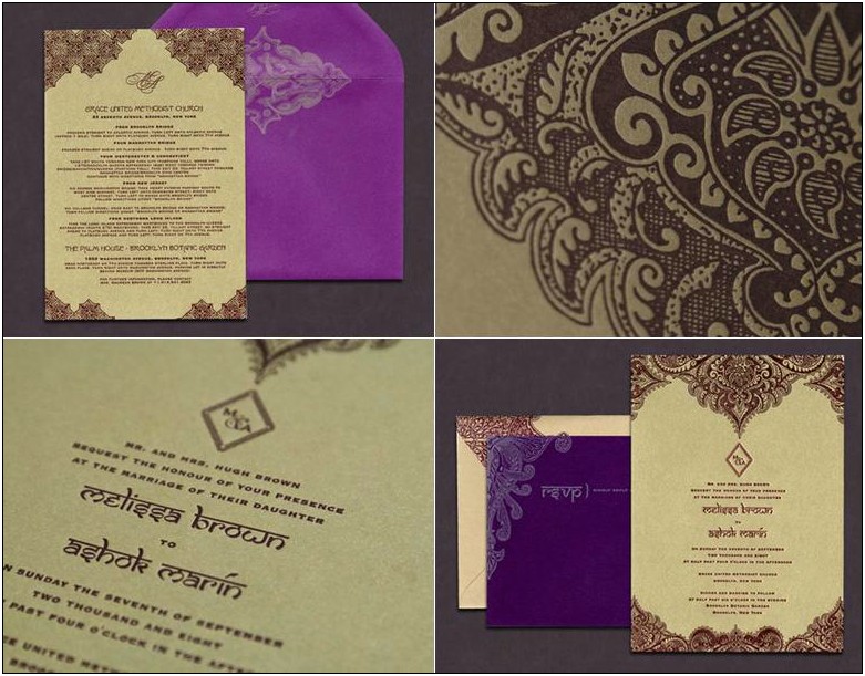 Indian Wedding Invitation From Bride And Groom Wordings