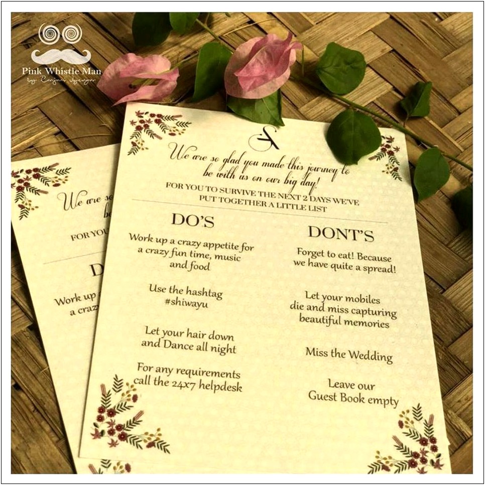 Indian Wedding Invitation Matter For Friends In English