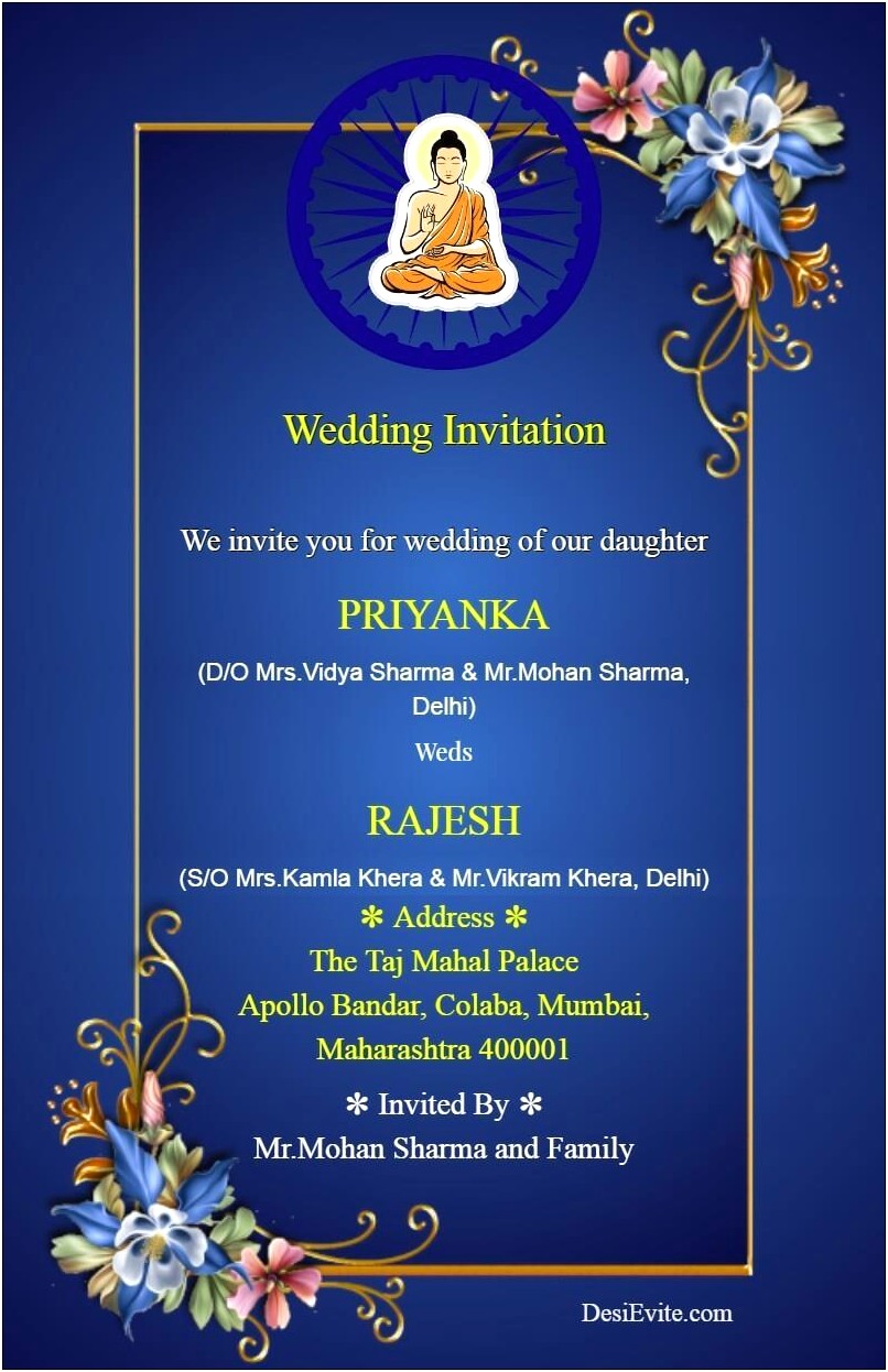 Indian Wedding Invitation Poems In English