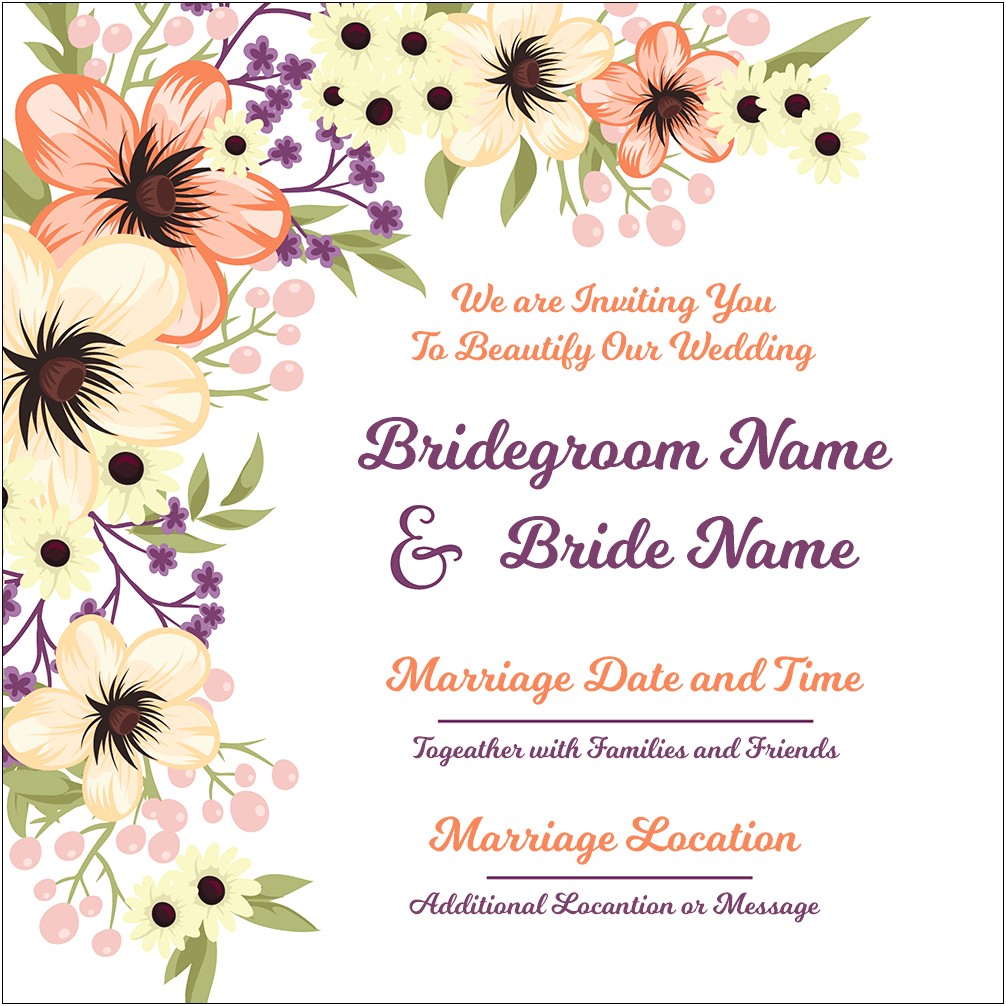 Indian Wedding Invitation Whatsapp Message For Friends