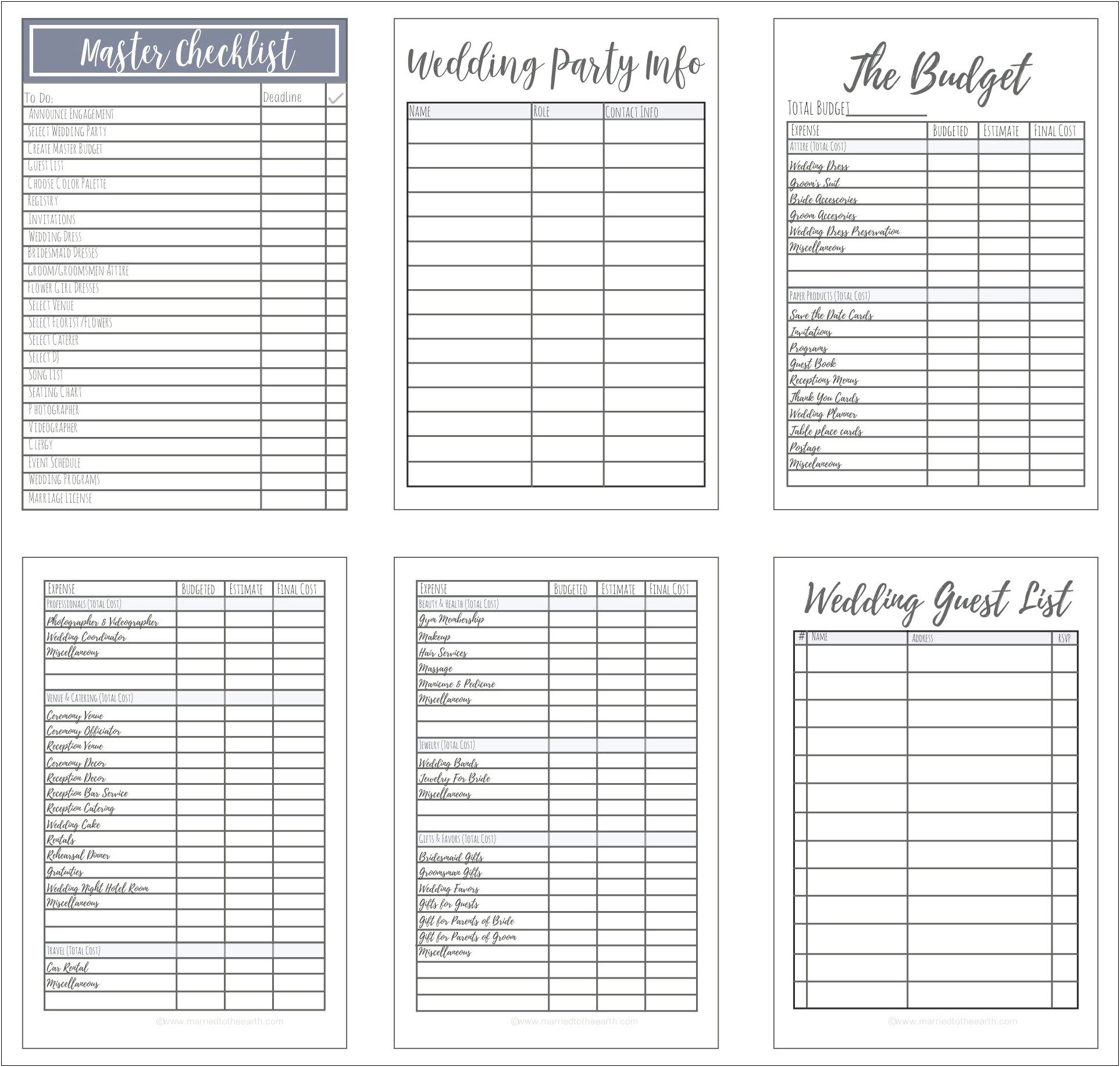 Indian Wedding Planner Template Free Download
