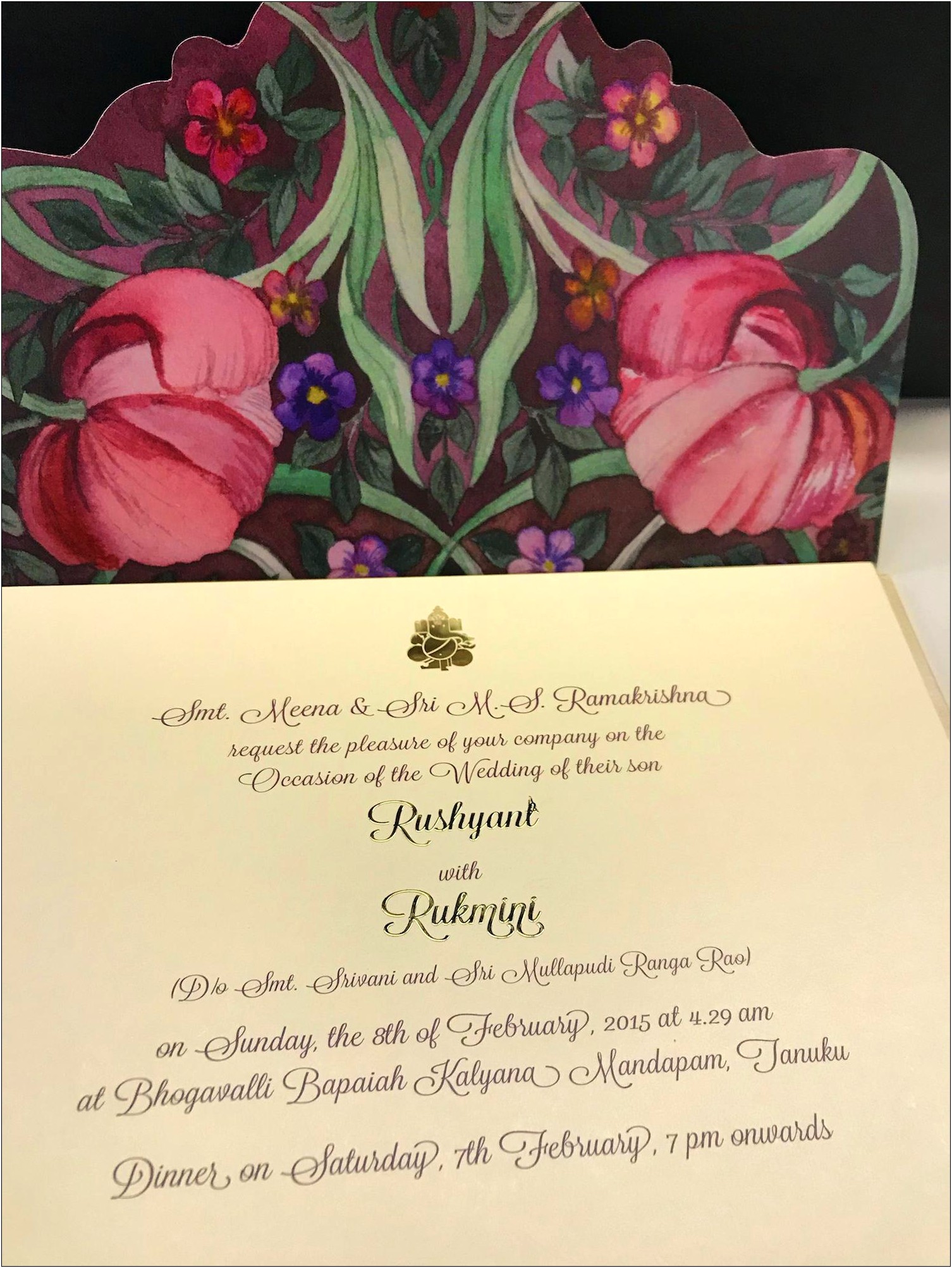 Indian Wedding Reception Invitation Wording Samples Bride & Groom
