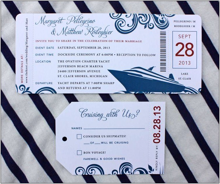 Information To Incldue On Cruise Wedding Invitation