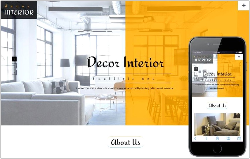 Interior Design Responsive Templates Free Download
