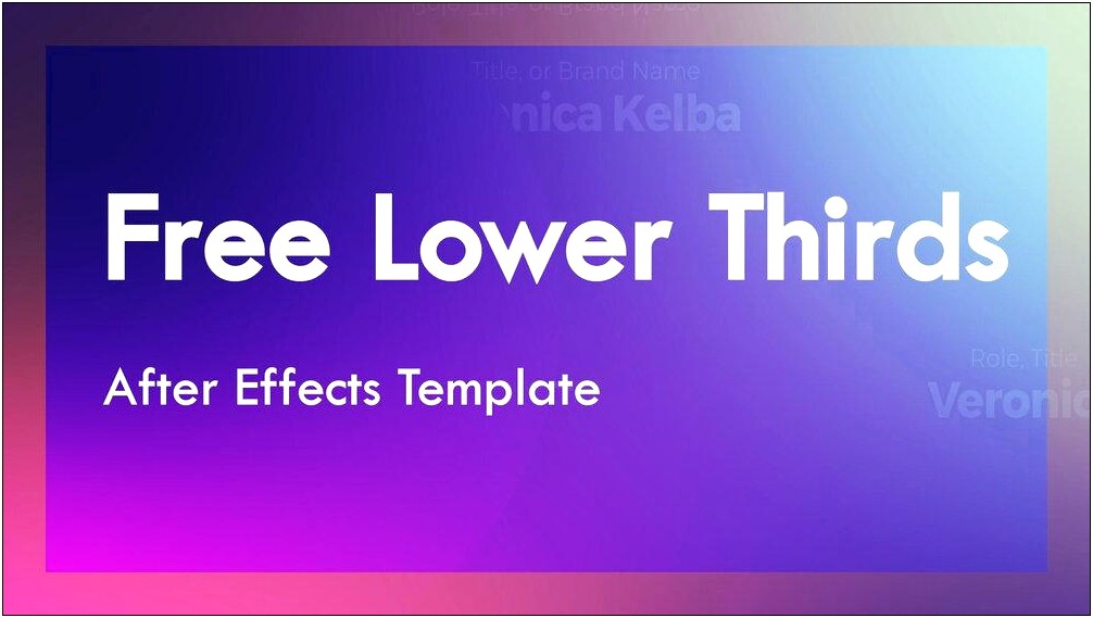 Intro Template Adobe Effects Free Download