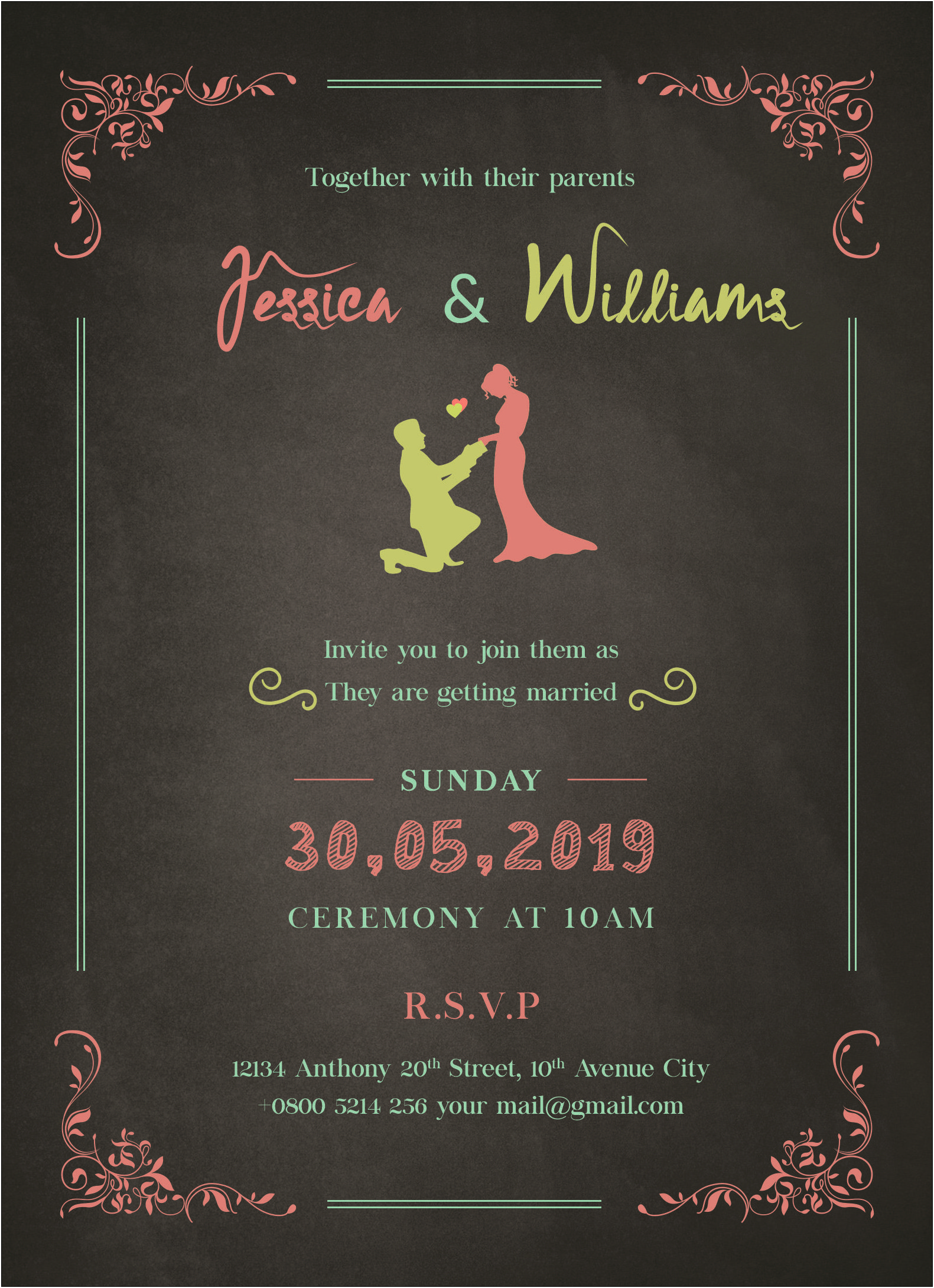 Invitation Card Template Photoshop Free Download