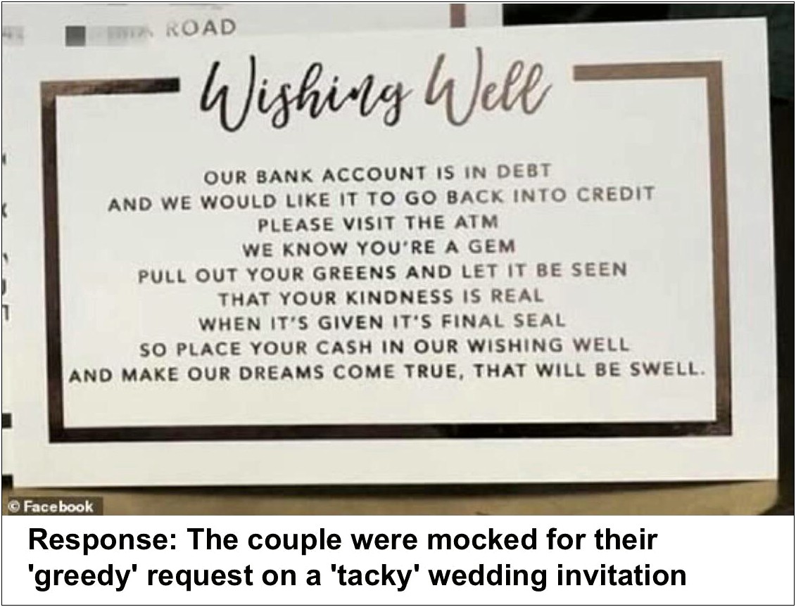 Invitation Poems For Wedding Asking For Money