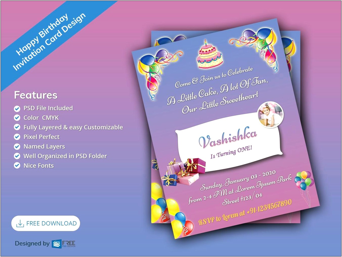 Invitation Template Psd Files Free Download