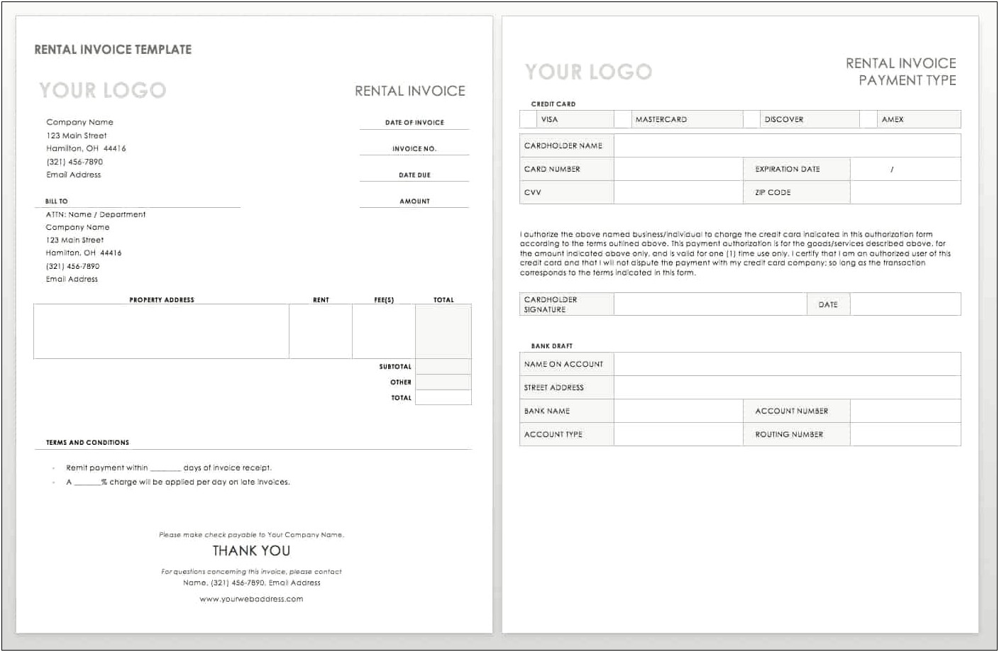 Invoice Example Private Person Word Template