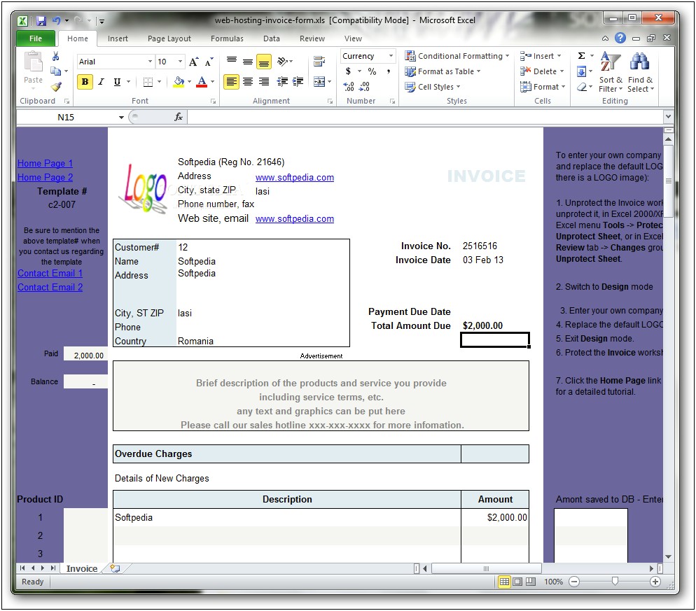 Invoice Template For Microsoft Word 2003