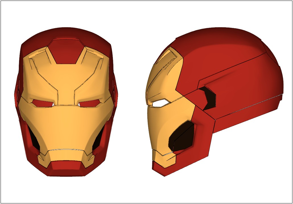 Iron Man Helmet Template Download Pdf
