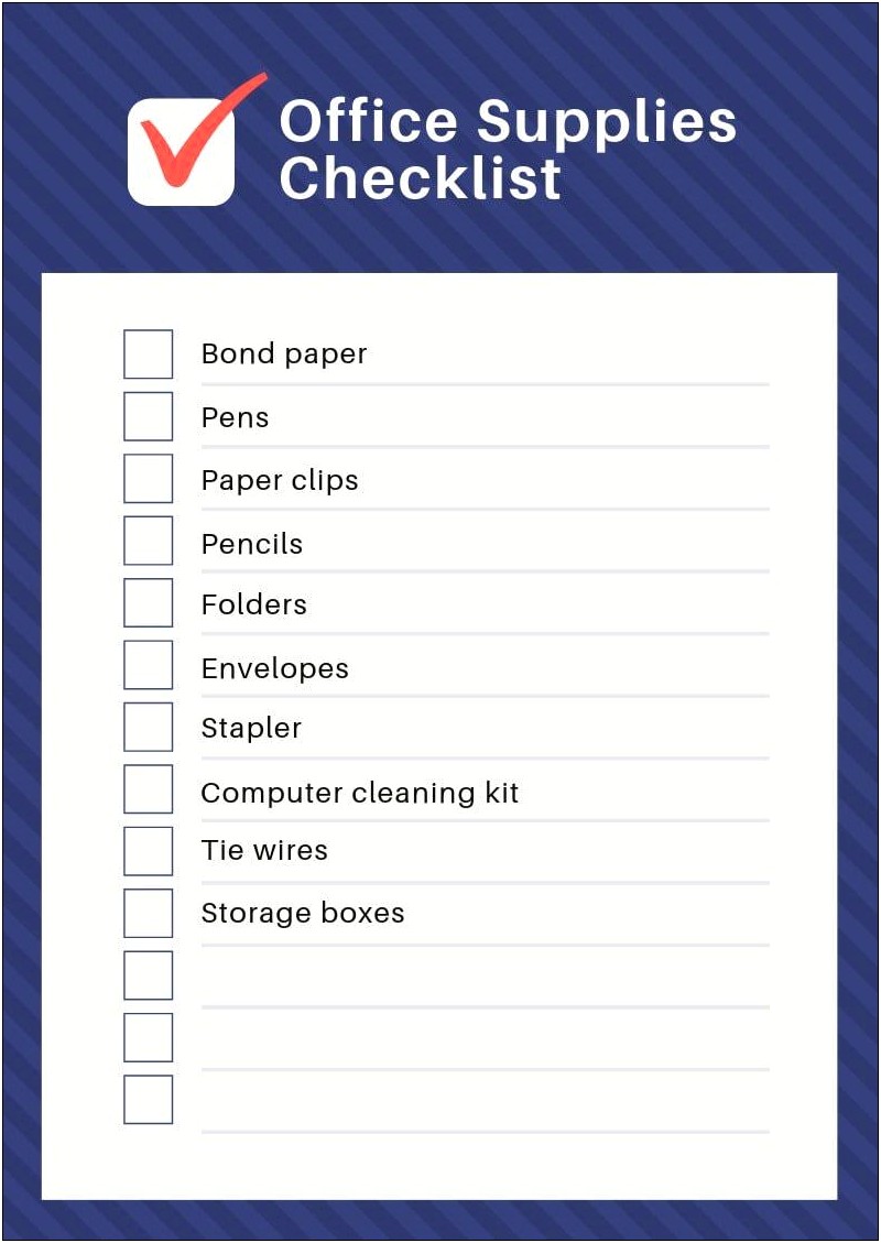 Is There A Checklist Template In Word