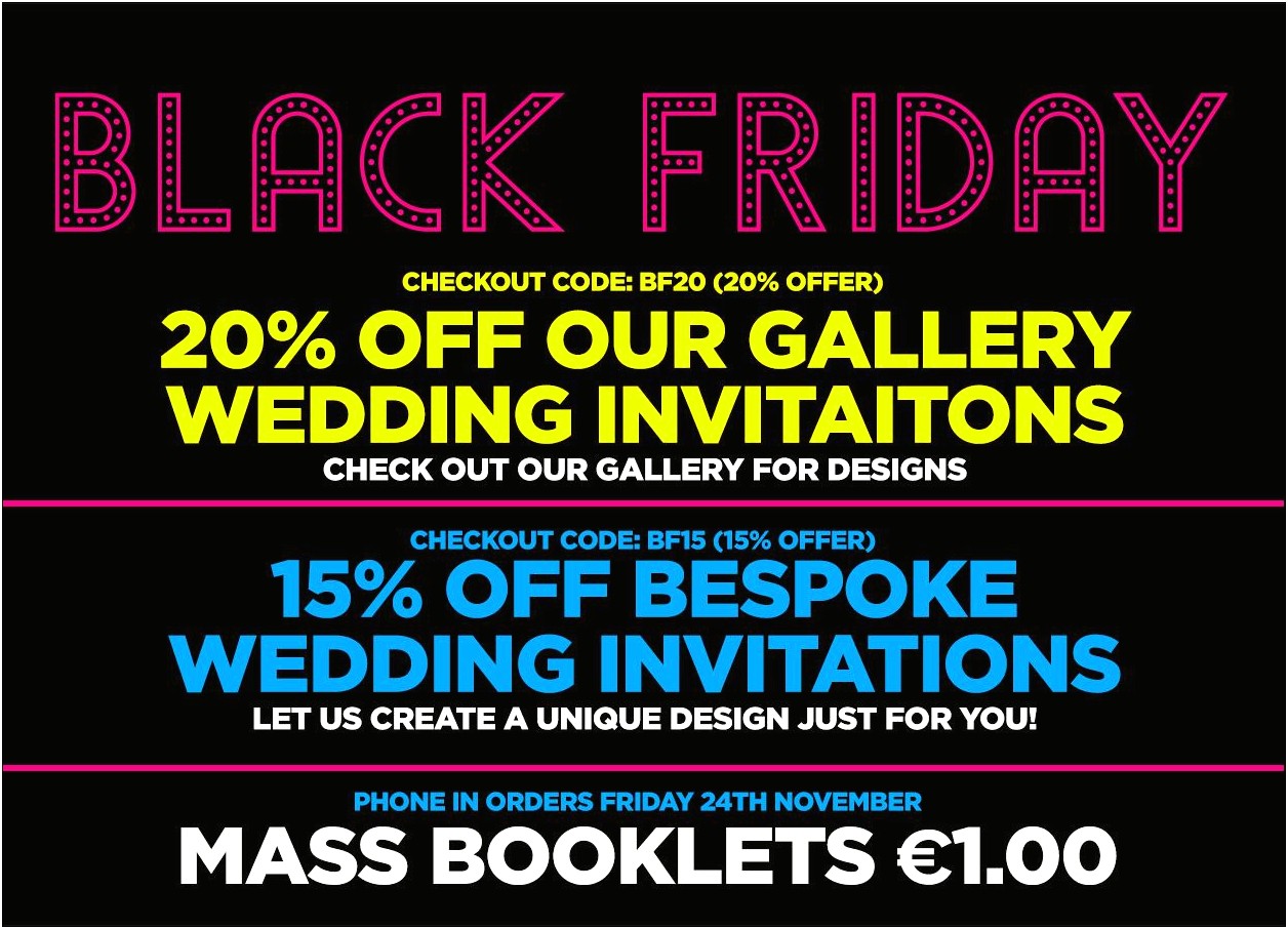 Is There Black Friday Sale On Wedding Invitation