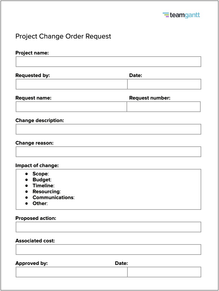 It Change Request Form Template Word