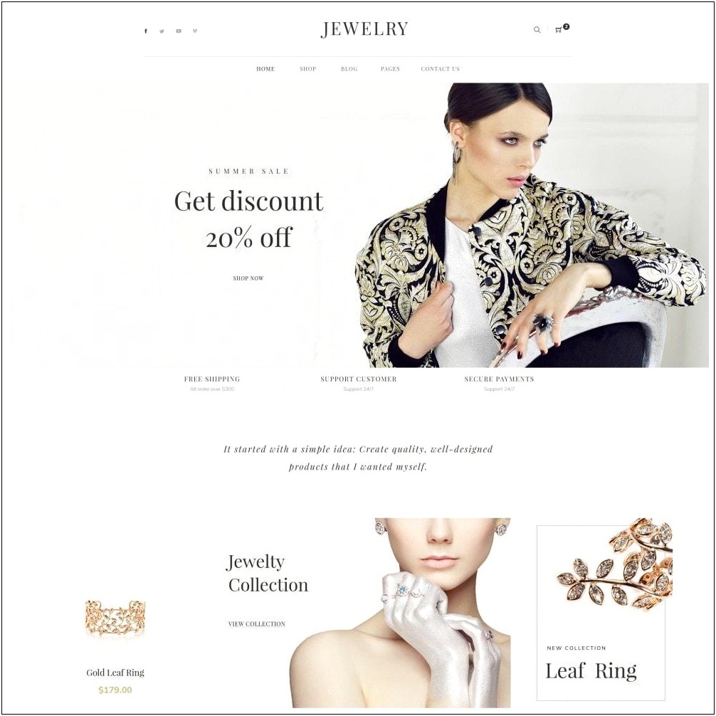 Jewellery Ecommerce Html Template Free Download