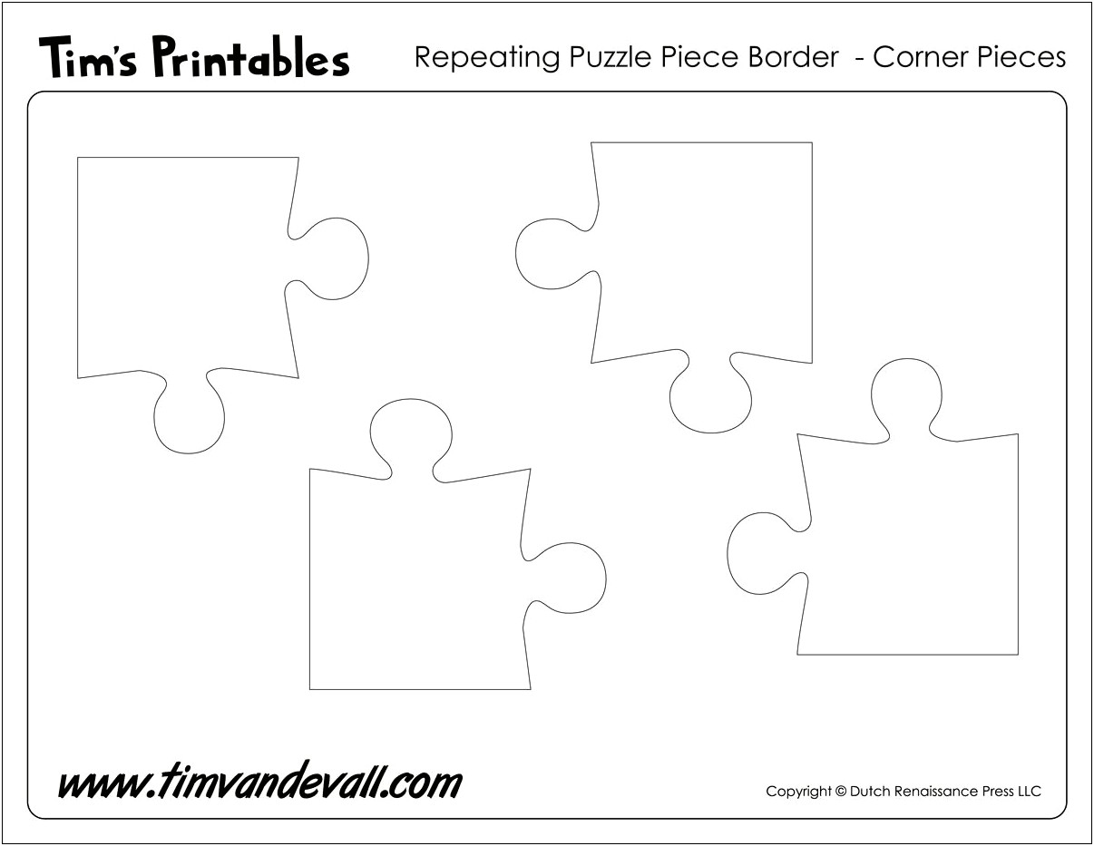 Jigsaw Puzzle Template For Microsoft Word