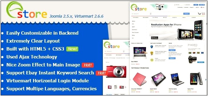 Joomla Ebay Virtuemart Template Free Download