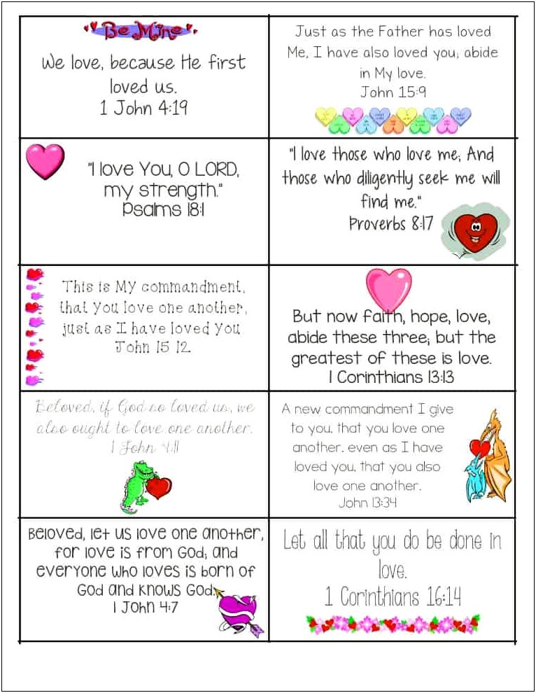 Kids Valentine Card Template Ms Word