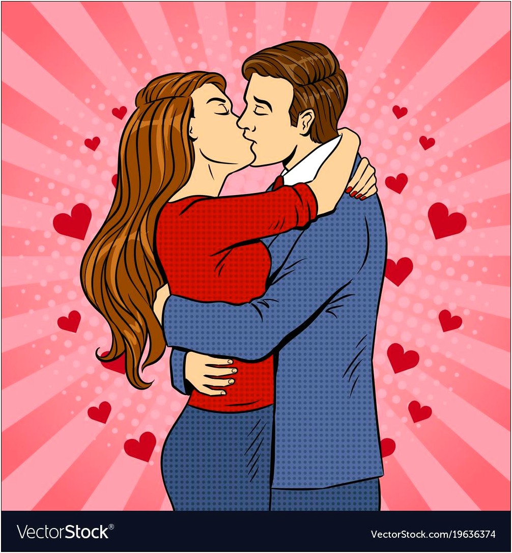 Kissing Couple Pop Up Card Template Download