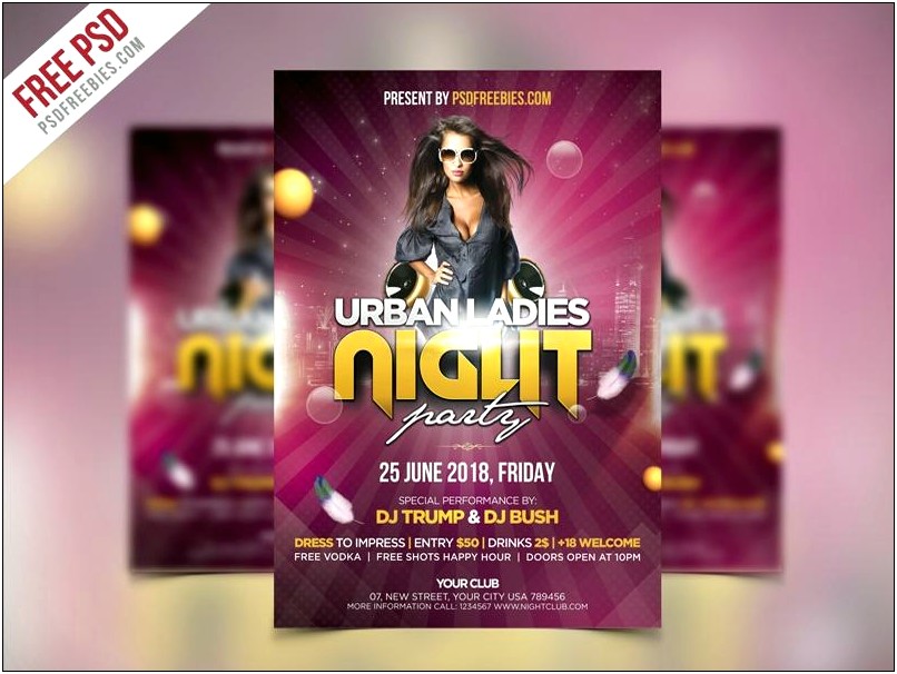 Ladies Night Party Flyer Template Download