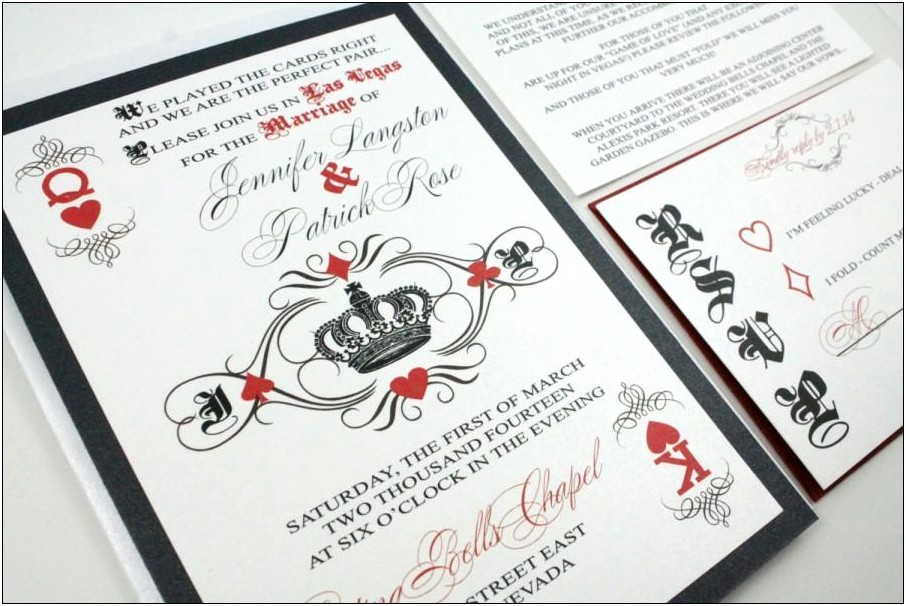 Las Vegas Wedding Invitation Wording Examples