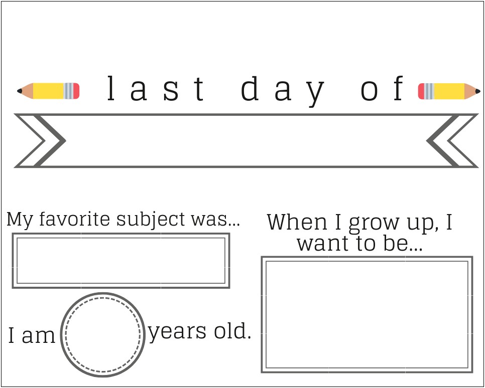 Last Day Of School Template For Word