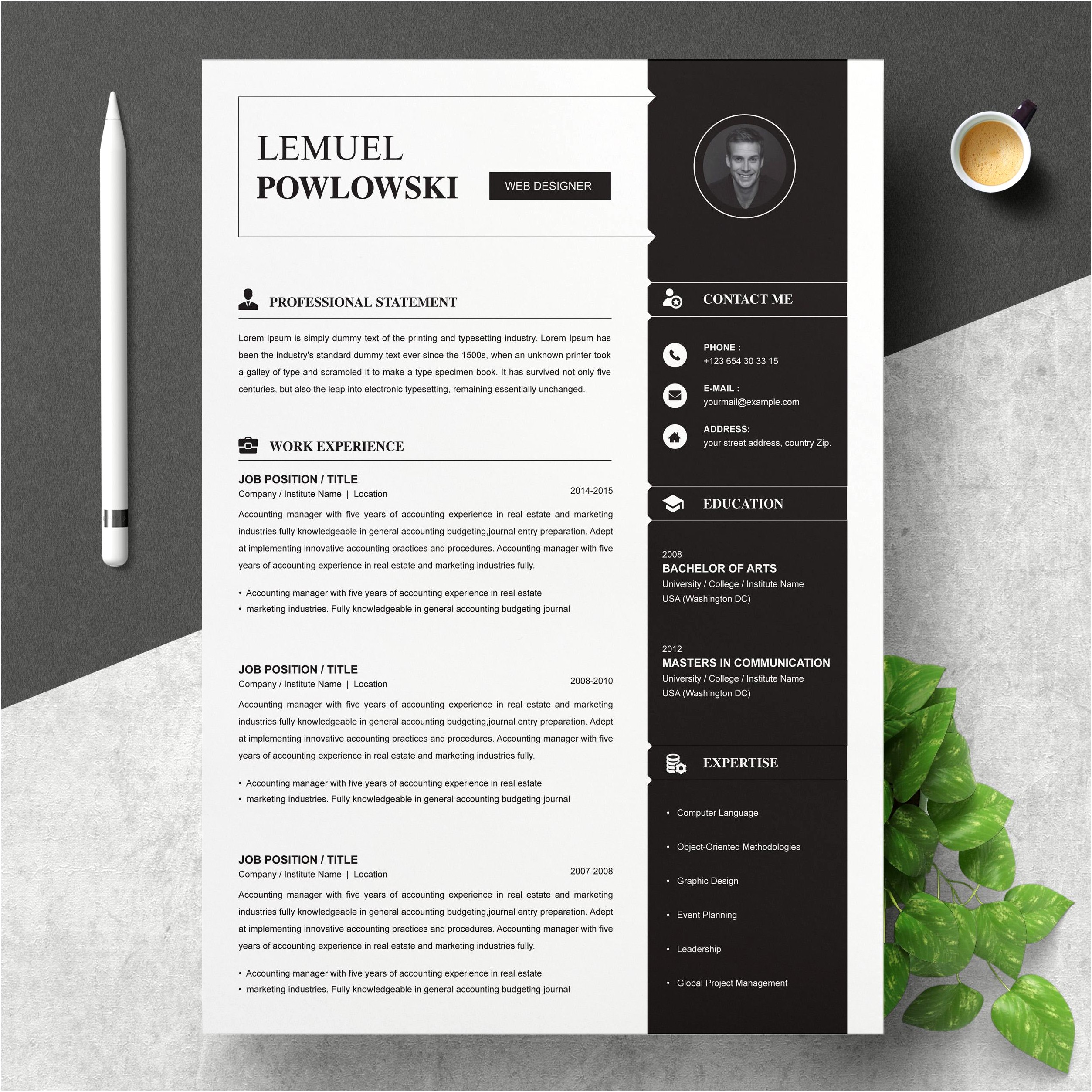 Latest Cv Templates 2014 Free Download