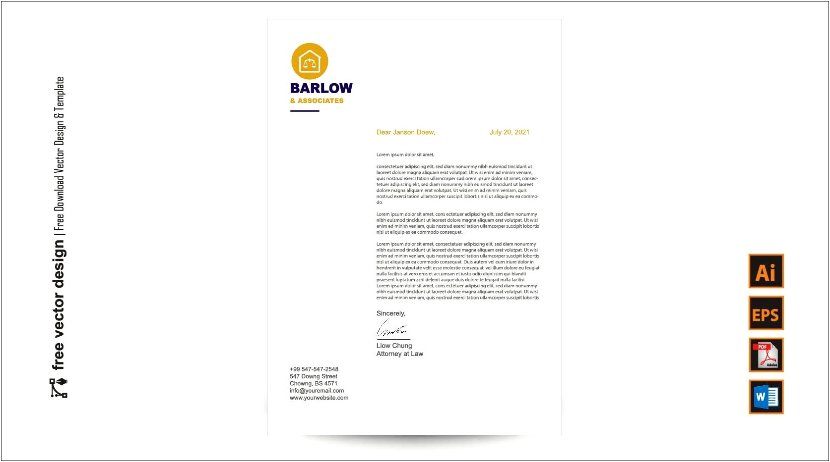 Law Firm Letterhead Template Word Download