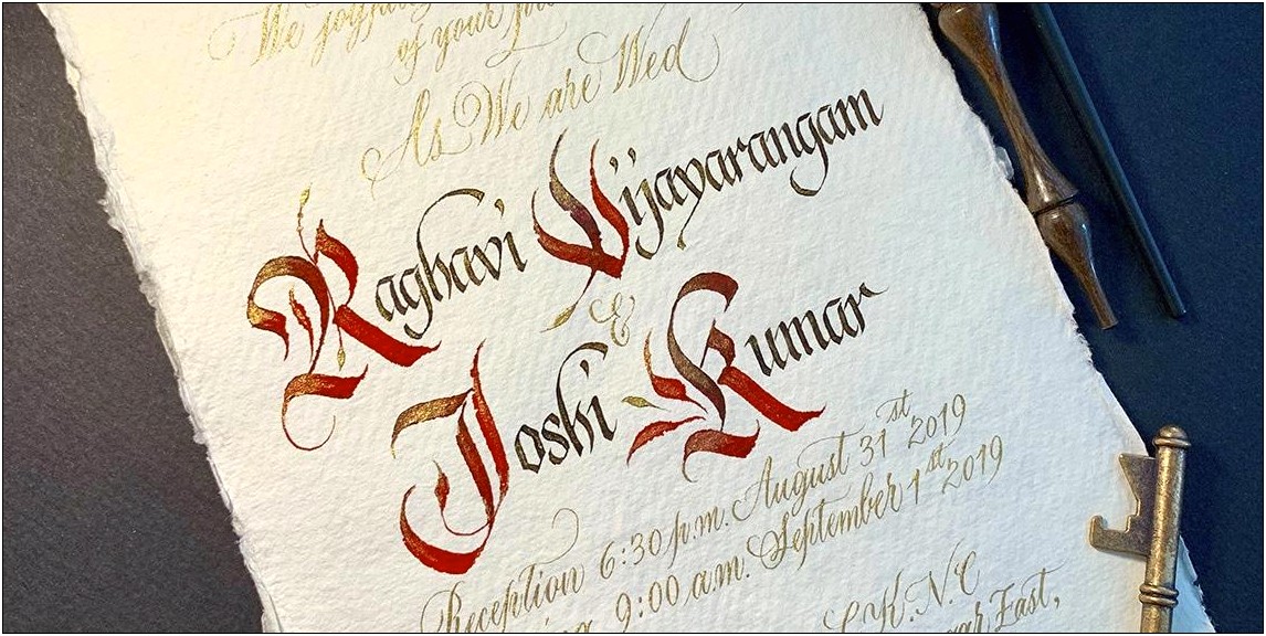 Learn To Calligraphy For Wedding Invitations