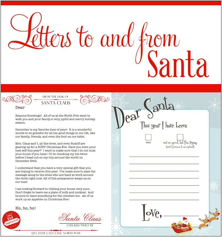 Letter From Santa Template Ms Word