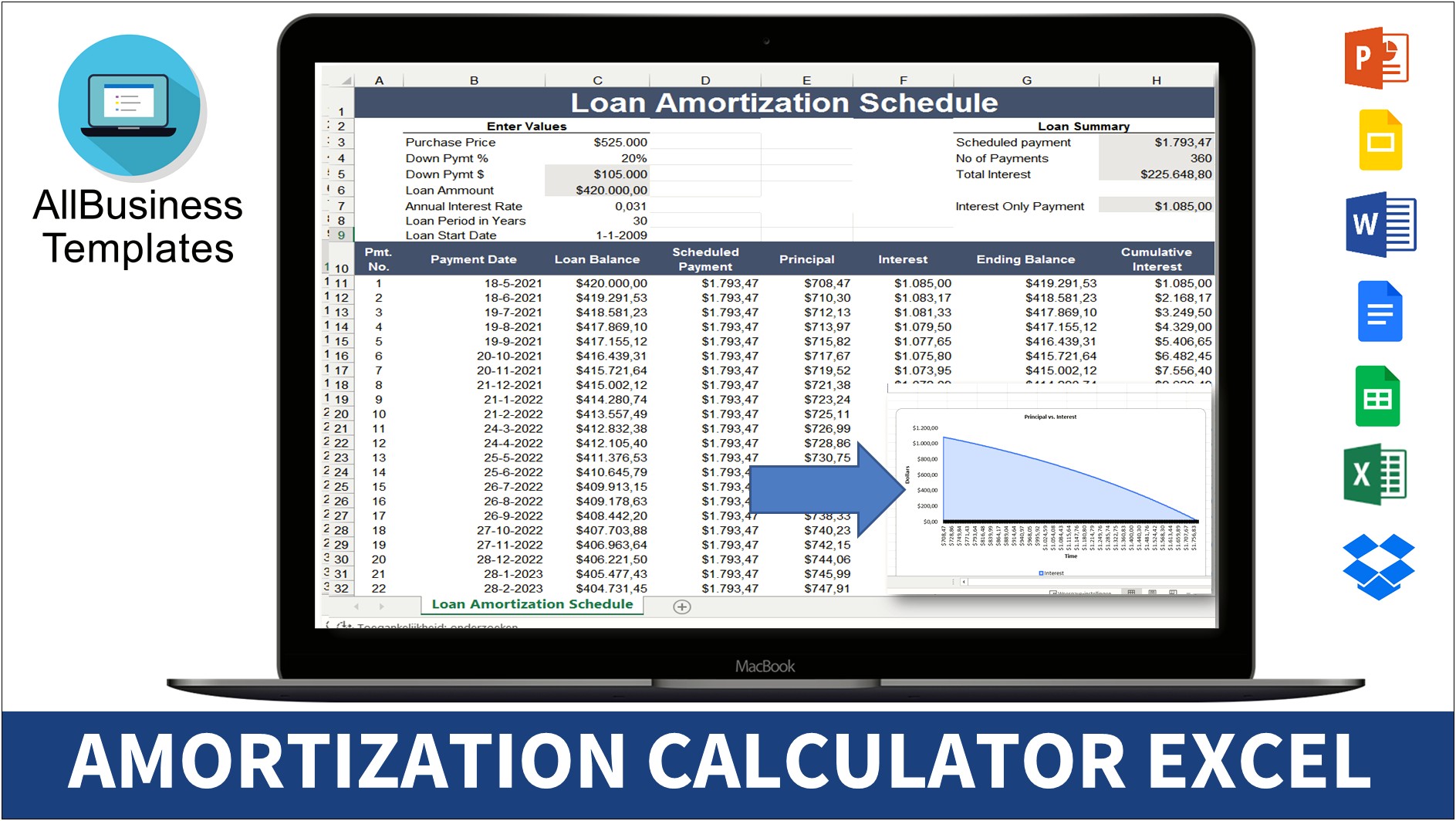 Loan Amortization Template Excel 2010 Download