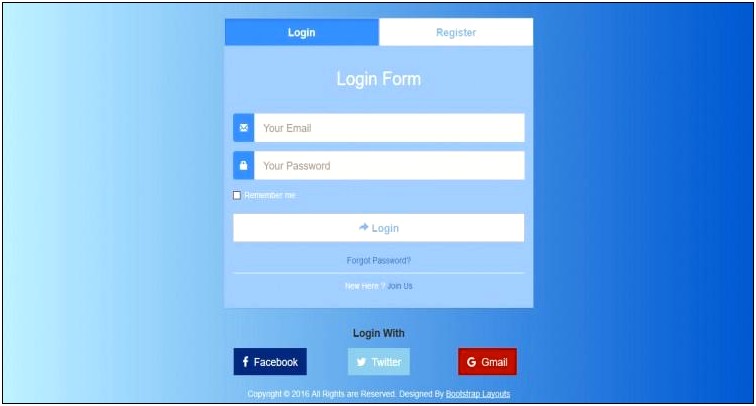 Login Signup Template Bootstrap Free Download